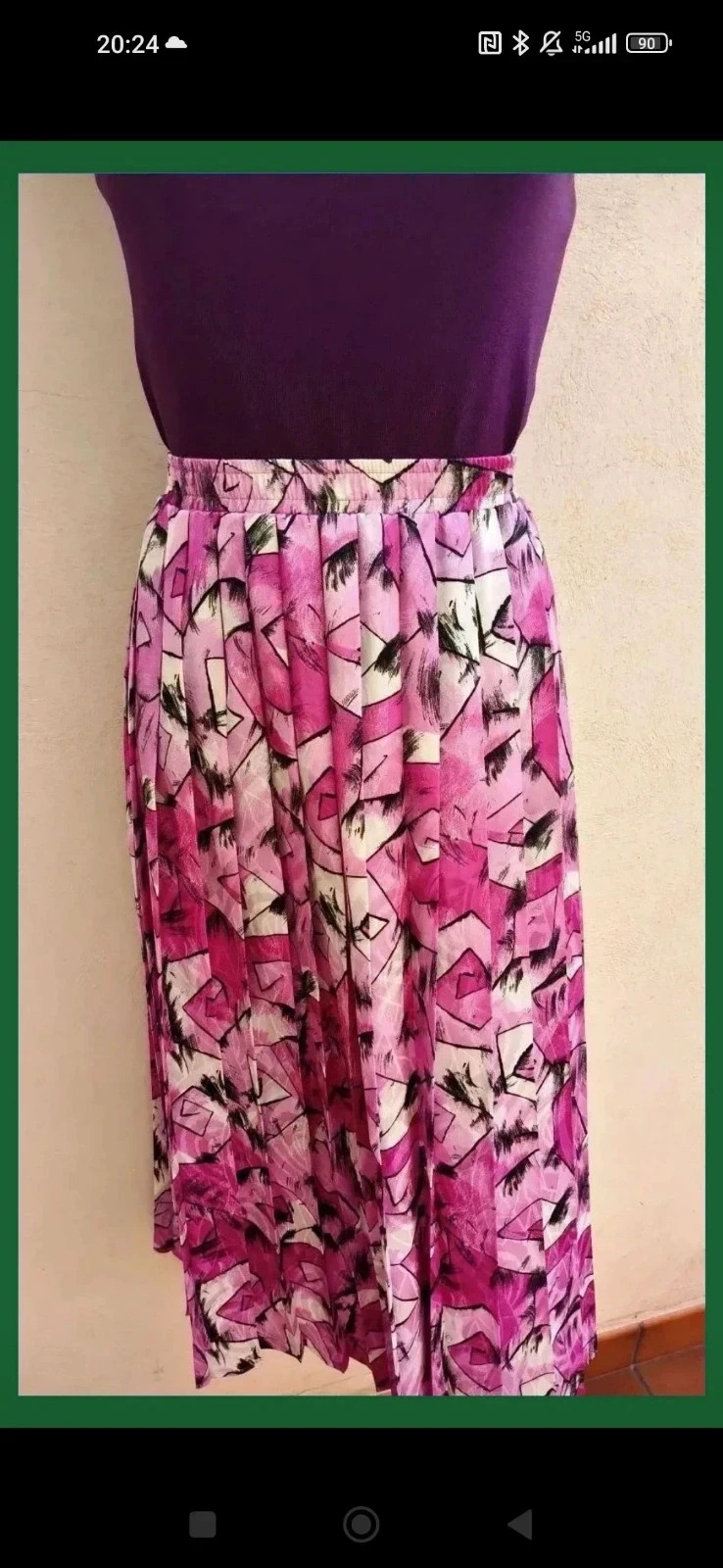 Falda MIDI plisada – Hermann Lange – taille L / 40 / 12 4