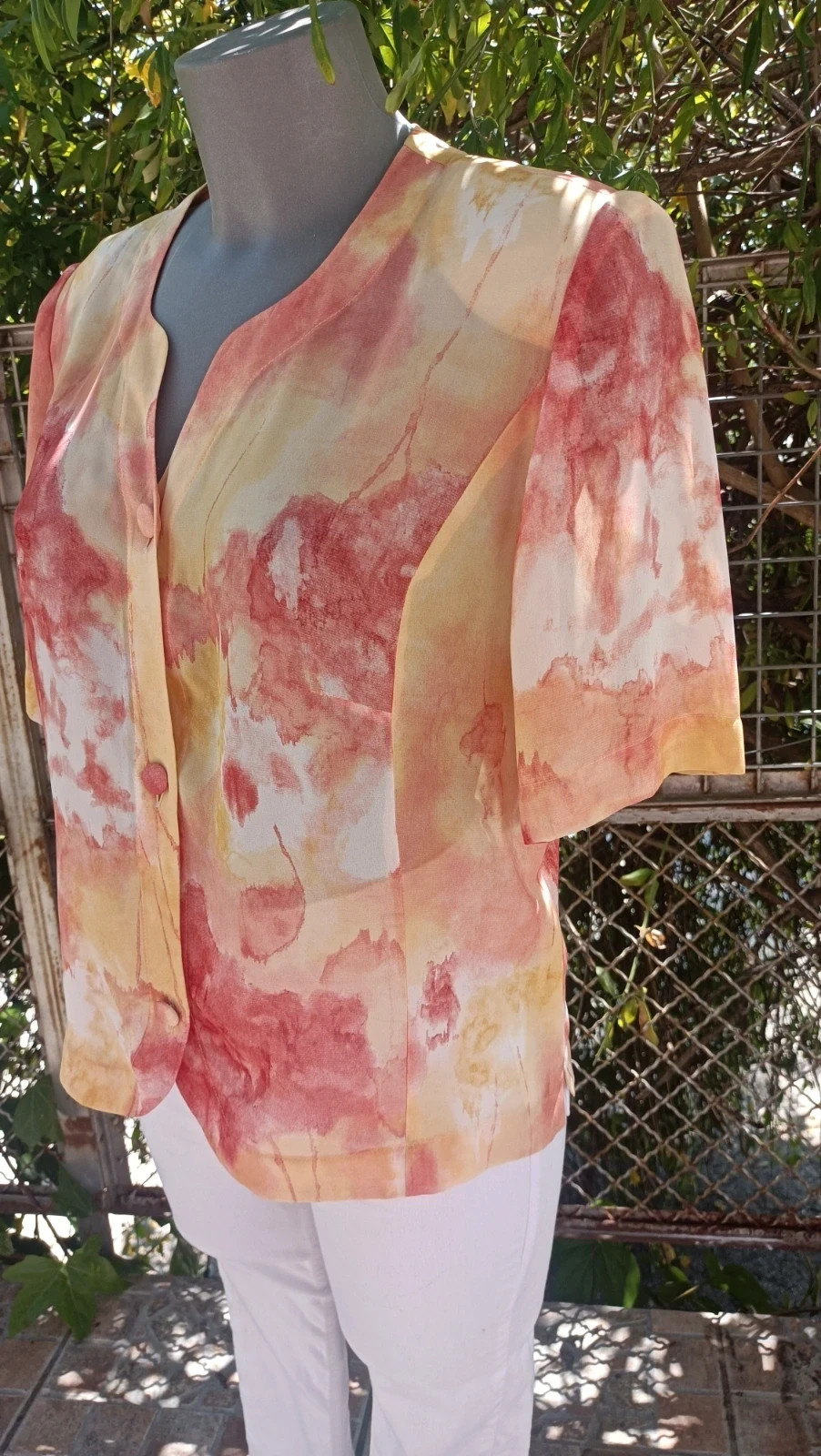 Blusa Vintage Estampado Acuarela - Talla L 🌈 – Vintage Boutique – taille L / 40 / 12 4