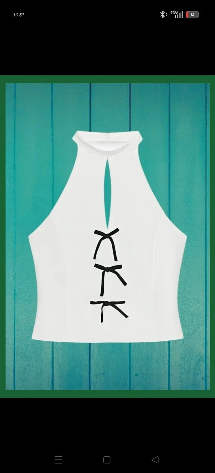 Top halter blanco con lazos negros Zara 🌈 – Zara – taille XS / 34 / 6