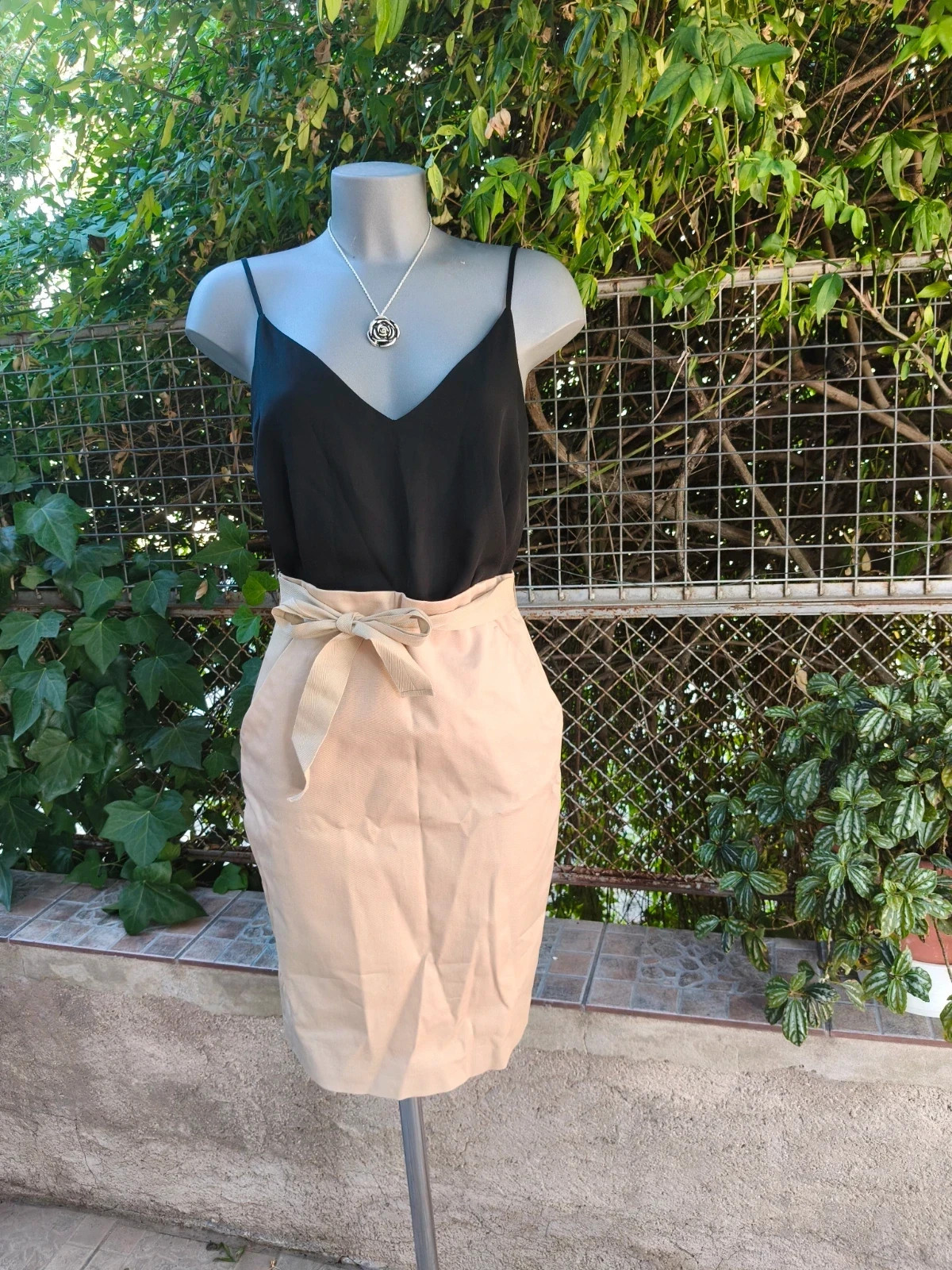 Falda de tubo beige Purificación García 🌈