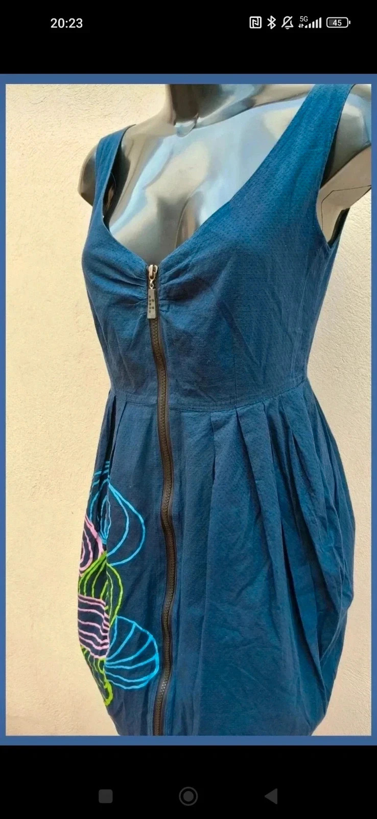Vestido azul marino con cremallera frontal Titis - Talla M 🌈 – Titis – taille M / 38 / 10 4