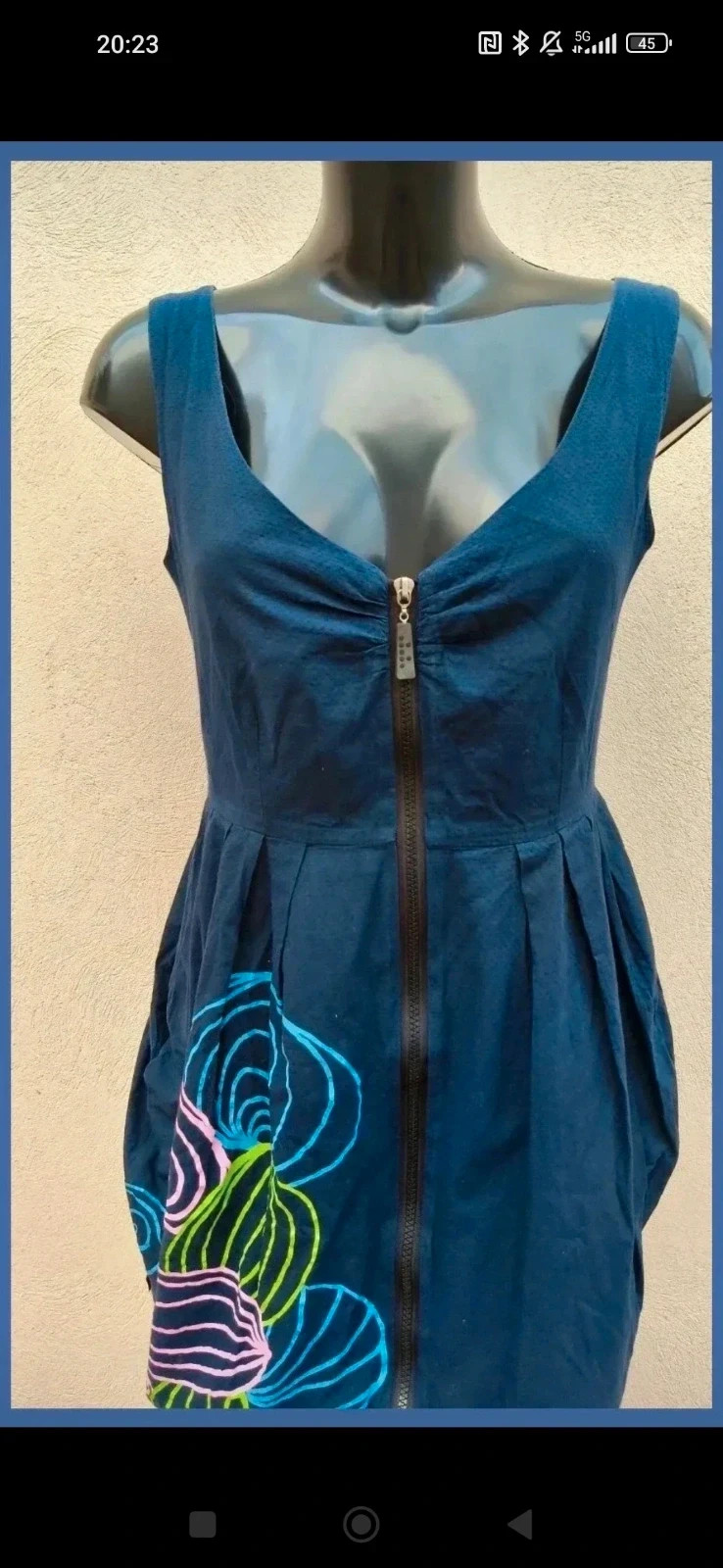 Vestido azul marino con cremallera frontal Titis - Talla M 🌈 – Titis – taille M / 38 / 10 2