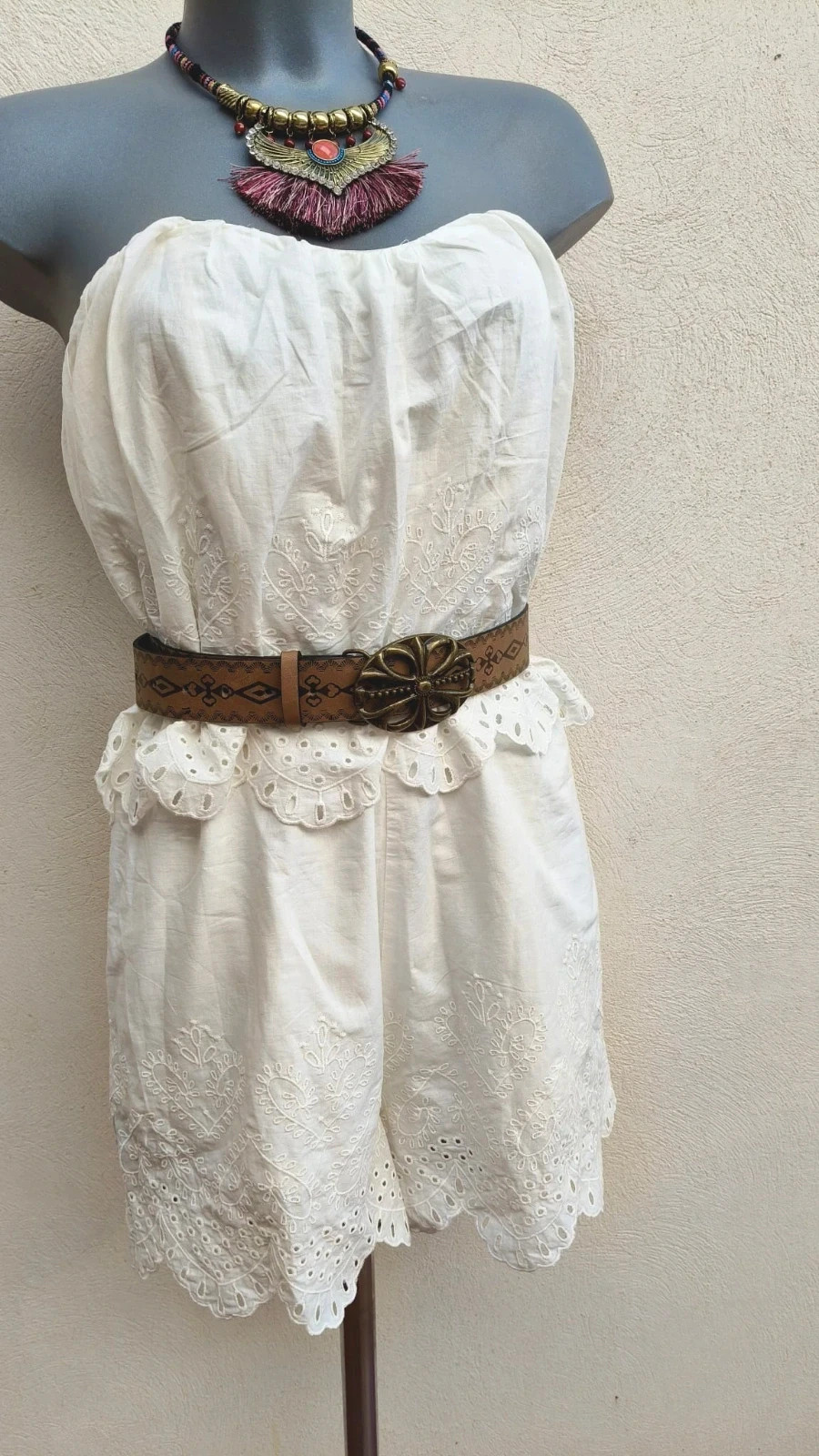 Mono Corto H&M – Bordado Suizo (Total White) 🌈 – H&M – taille L / 40 / 12 3