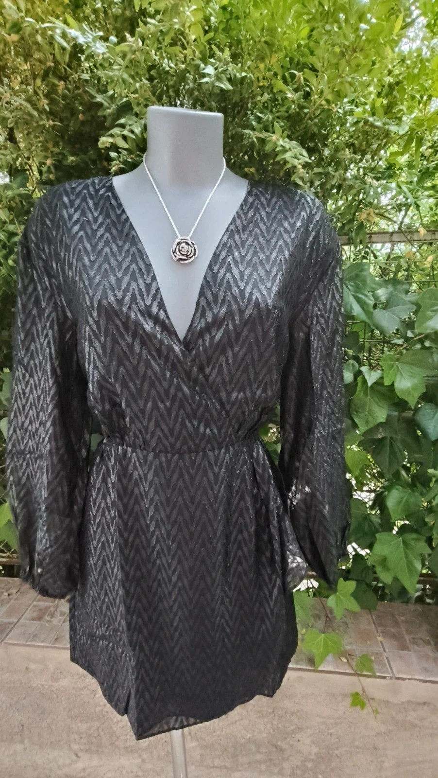 Vestido Corto Brillante Mango – Talla L 🌈 – Mango – taille L / 40 / 12 4