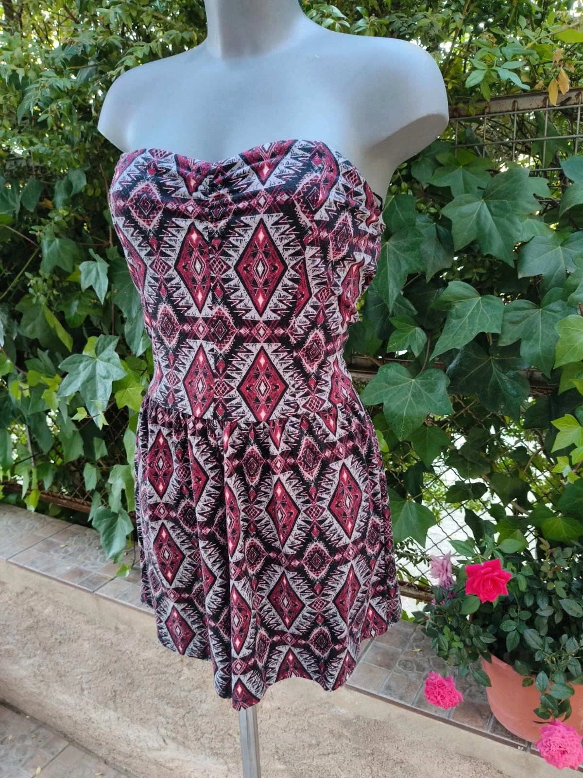 Mono Corto Palabra de Honor con Estampado Étnico – Tally Weijl (Talla XL) 🌈 – Tally Weijl – taille XL / 42 / 14 3