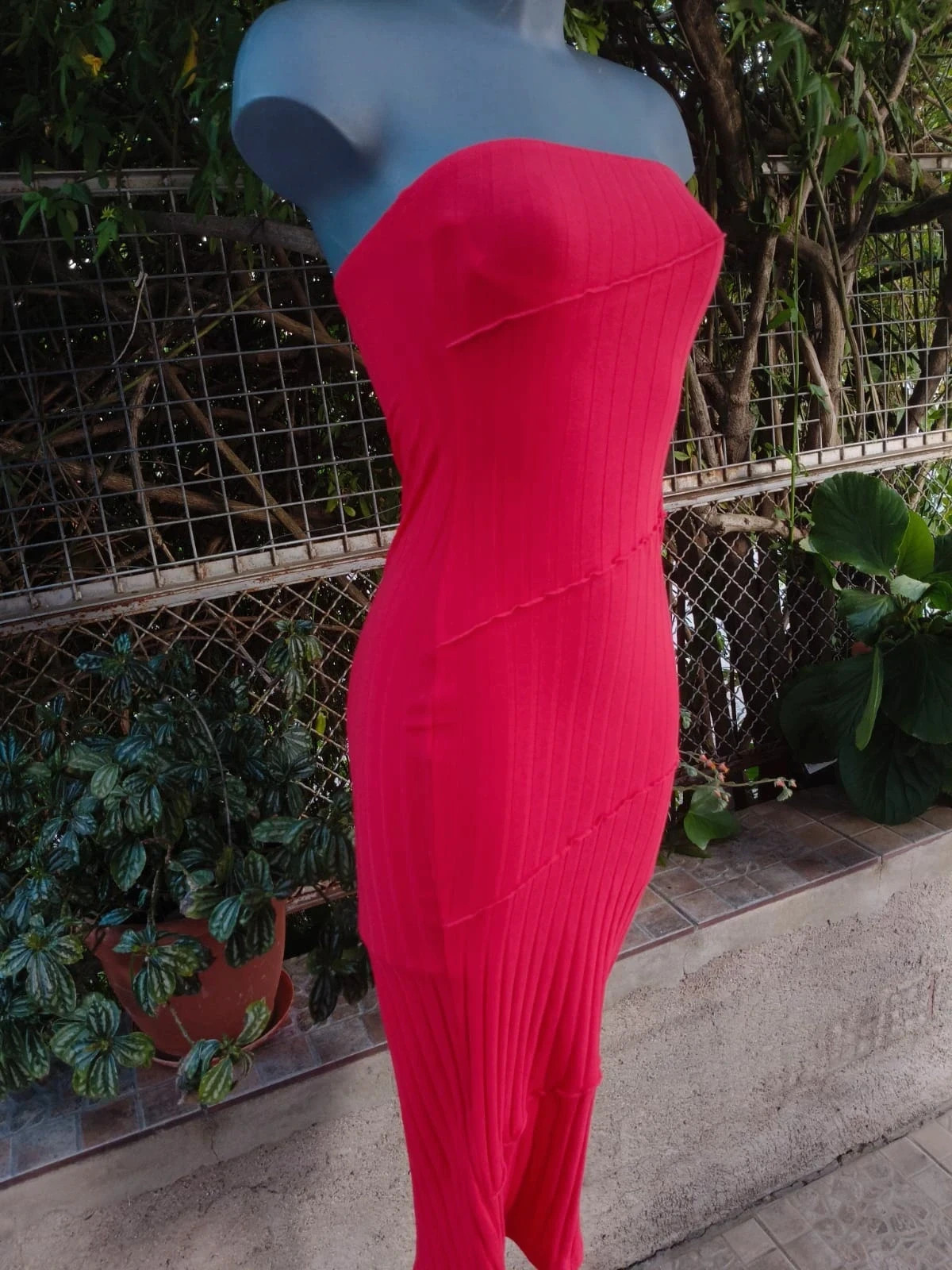 Vestido Palabra de Honor Rojo Canalé 🌈 – La Boutique – taille S / 36 / 8 2