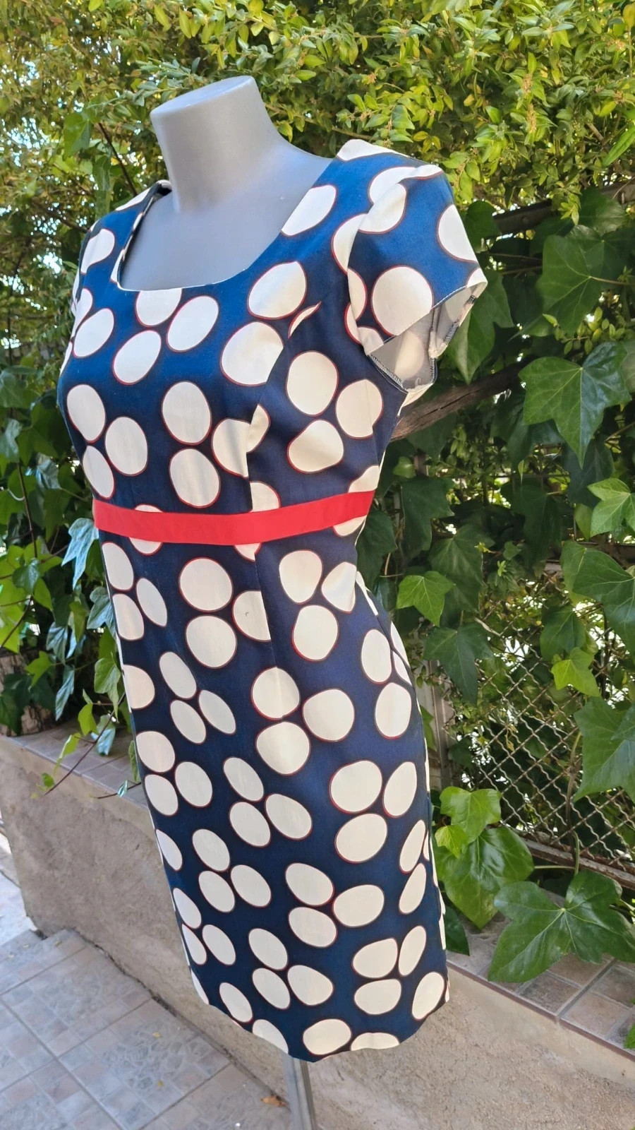 Vestido Ajustado de Lunares - Estilo Retro / Pin-up 🌈 – MAZA – taille XXL / 44 / 16 5
