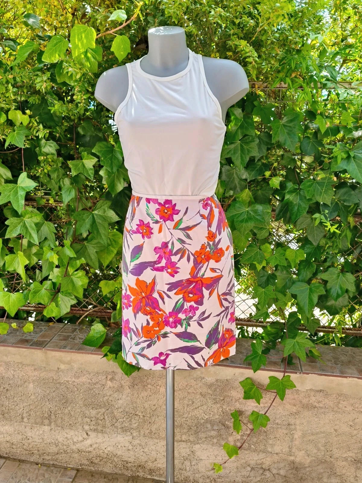 Falda Recta Floral - Zendra El Corte Inglés (Talla 42) 🌈