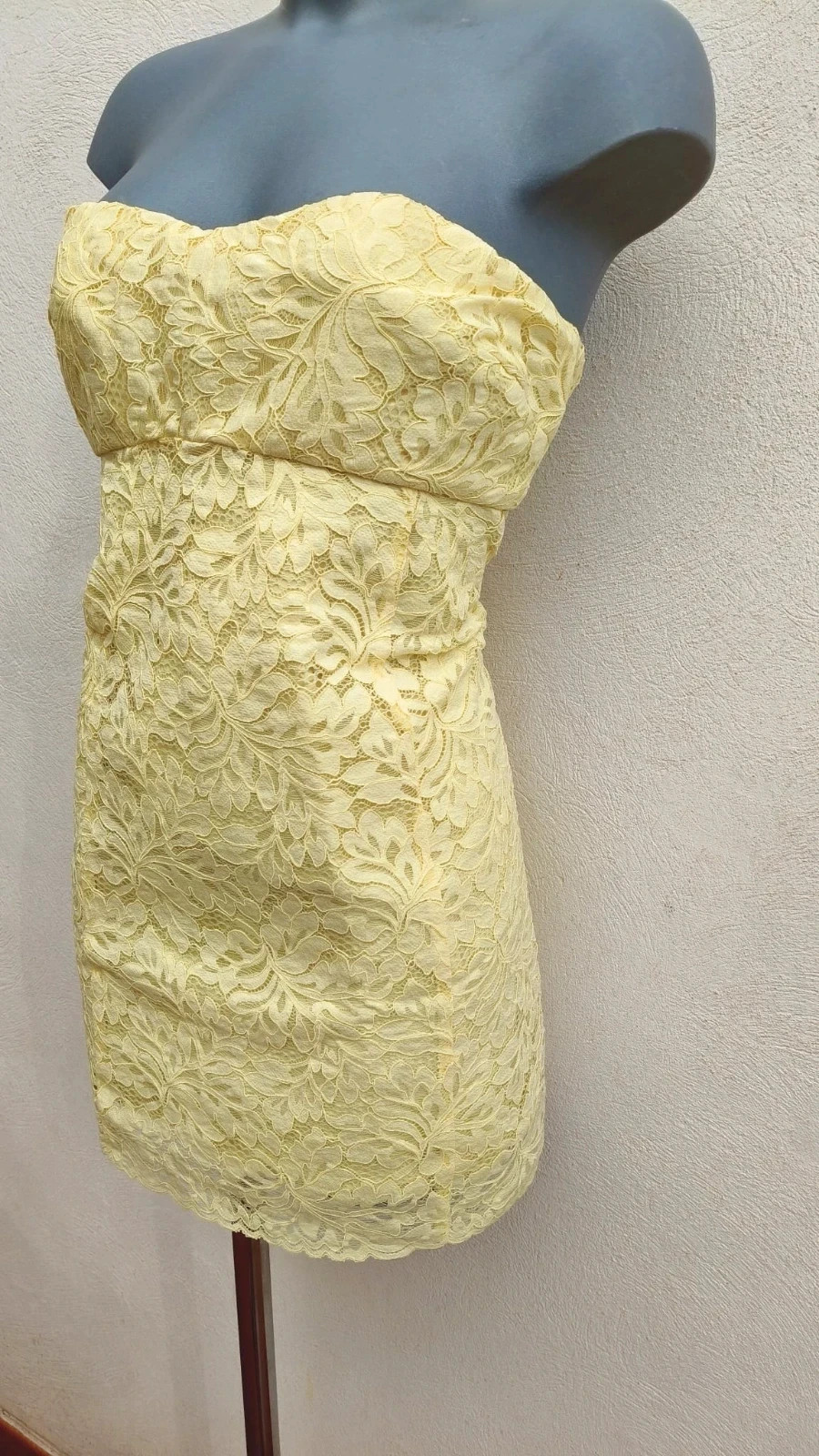 Vestido de Encaje Amarillo - Mango (MNG 🌈 – Mango – taille M / 38 / 10 5