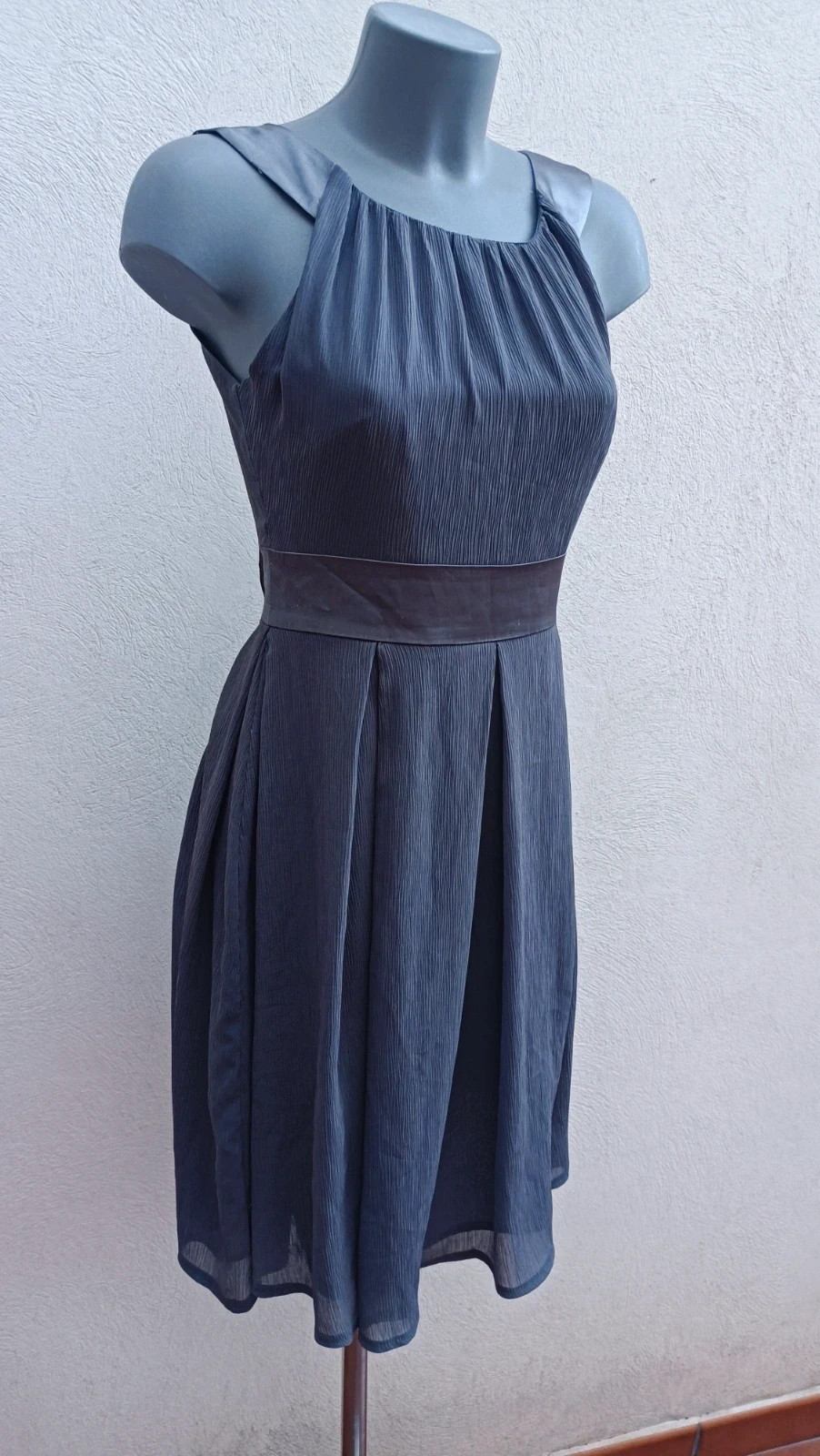 Precioso Vestido de Cóctel Orsay - Gris Antracita Plisado con Lazo - Talla 36 🌈 – ORSAY – taille S / 36 / 8 4