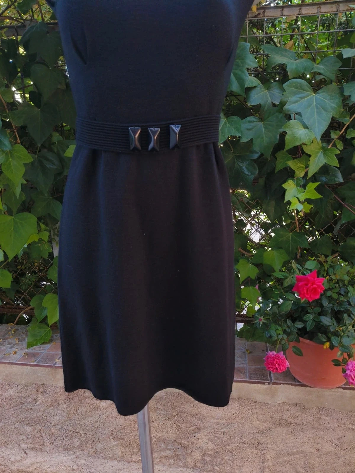 Vestido Cortefiel Negro con Cinturón – Talla S 🌈 – Cortefiel – taille S / 36 / 8 4