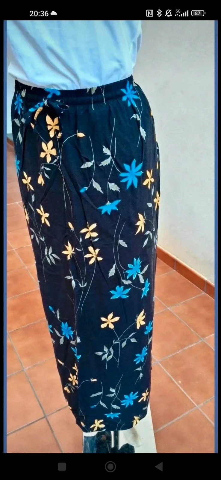 Falda Larga Azul Marino con Estampado Floral - Sag Harbor Woman (Talla Plus / 1X) 🌈 – SAG HARBOR – taille XXL / 44 / 16 3