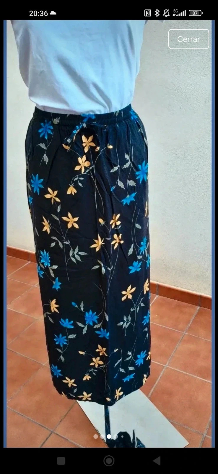 Falda Larga Azul Marino con Estampado Floral - Sag Harbor Woman (Talla Plus / 1X) 🌈 – SAG HARBOR – taille XXL / 44 / 16 2
