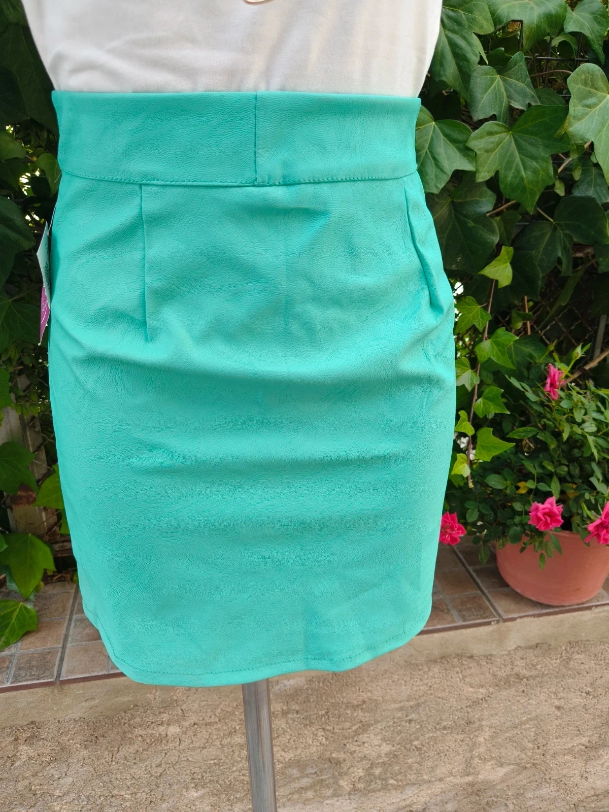 Mono falda verde agua polipiel 🌈 – La Boutique – taille L / 40 / 12 4