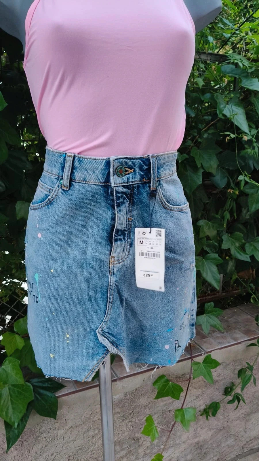 Minifalda Vaquera Zara - Edición "Paint Splatter" 🎨 – Zara – taille M / 38 / 10 2