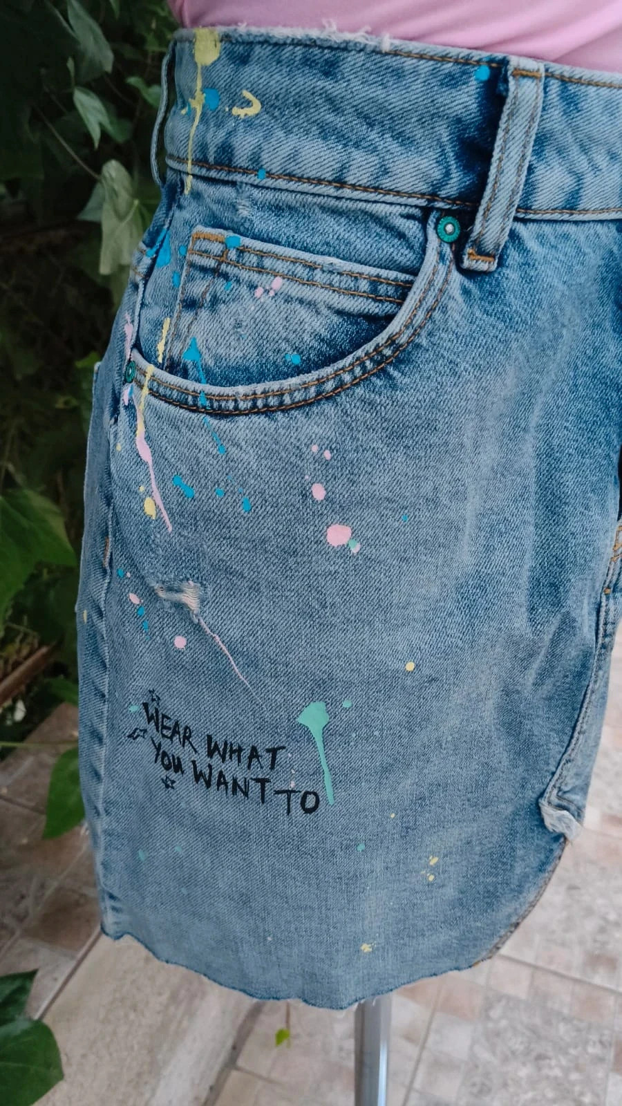 Minifalda Vaquera Zara - Edición "Paint Splatter" 🎨 – Zara – taille M / 38 / 10 3