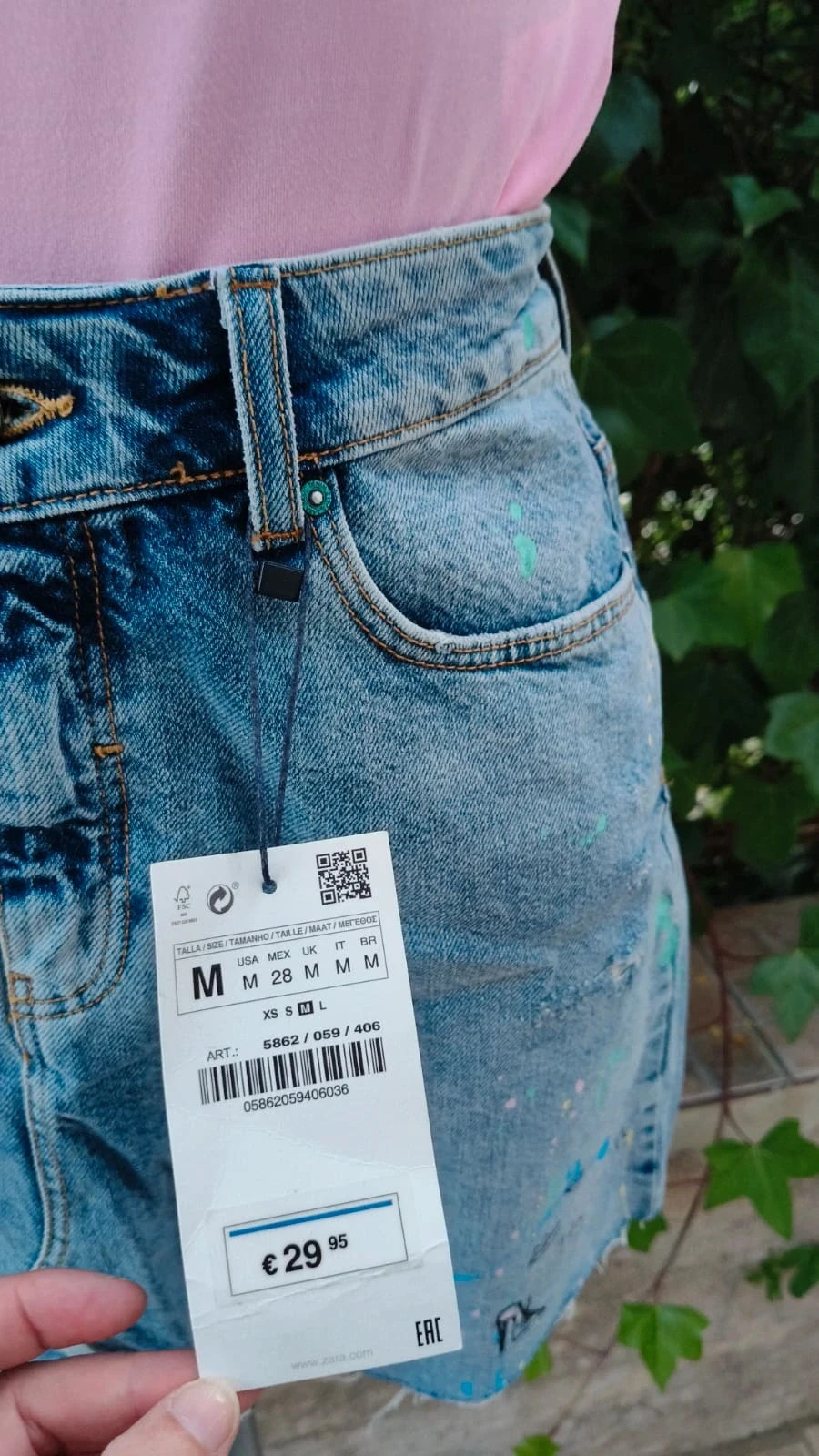 Minifalda Vaquera Zara - Edición "Paint Splatter" 🎨 – Zara – taille M / 38 / 10 5