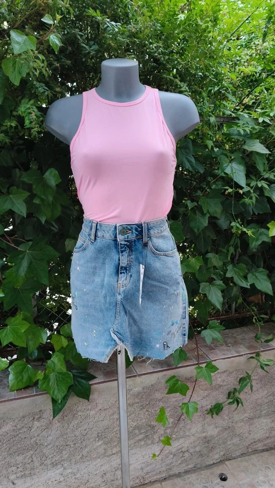 Minifalda Vaquera Zara - Edición "Paint Splatter" 🎨 – Zara – taille M / 38 / 10