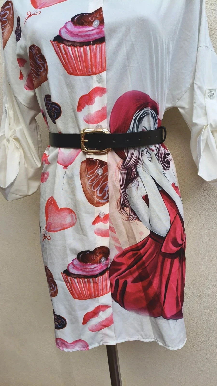 Vestido Camisero / Blusa Oversize Estampado Dulces 🌈 – Boutique Bohéme – taille M / 38 / 10 2