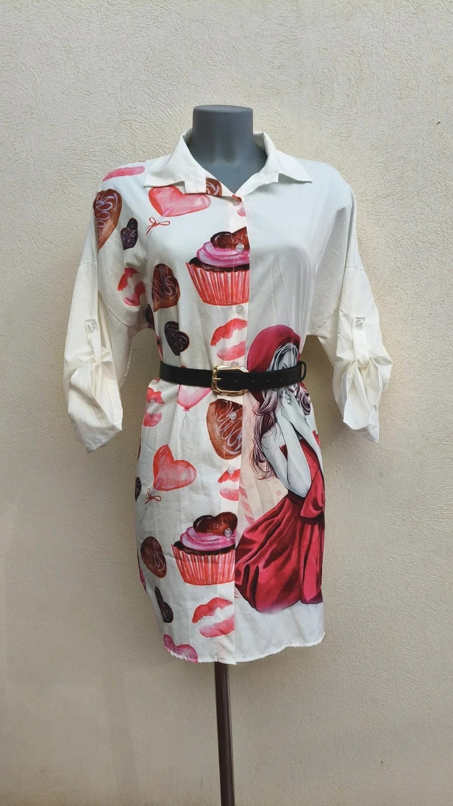Vestido Camisero / Blusa Oversize Estampado Dulces 🌈