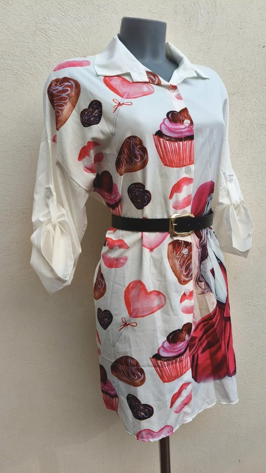 Vestido Camisero / Blusa Oversize Estampado Dulces 🌈 – Boutique Bohéme – taille M / 38 / 10 4