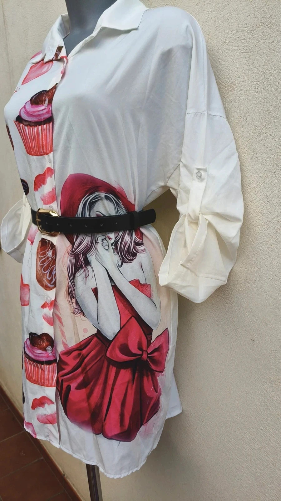 Vestido Camisero / Blusa Oversize Estampado Dulces 🌈 – Boutique Bohéme – taille M / 38 / 10 5