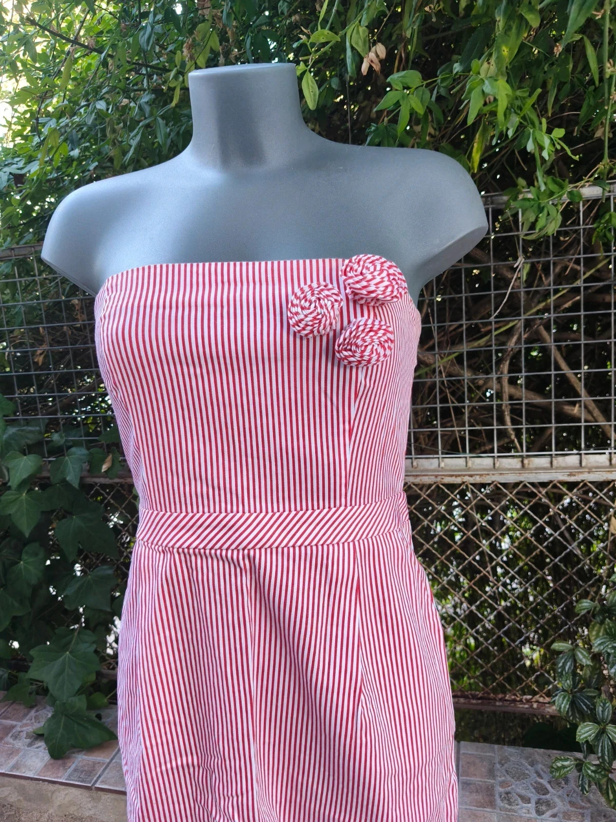Vestido palabra de honor a rayas Juan Marcos 🌈 – Juan Marcos – taille M / 38 / 10 2
