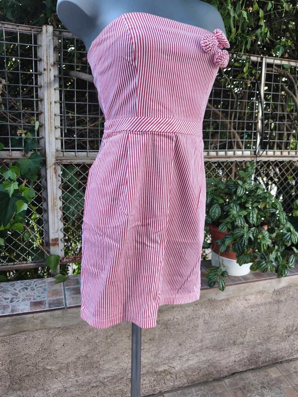 Vestido palabra de honor a rayas Juan Marcos 🌈 – Juan Marcos – taille M / 38 / 10 3