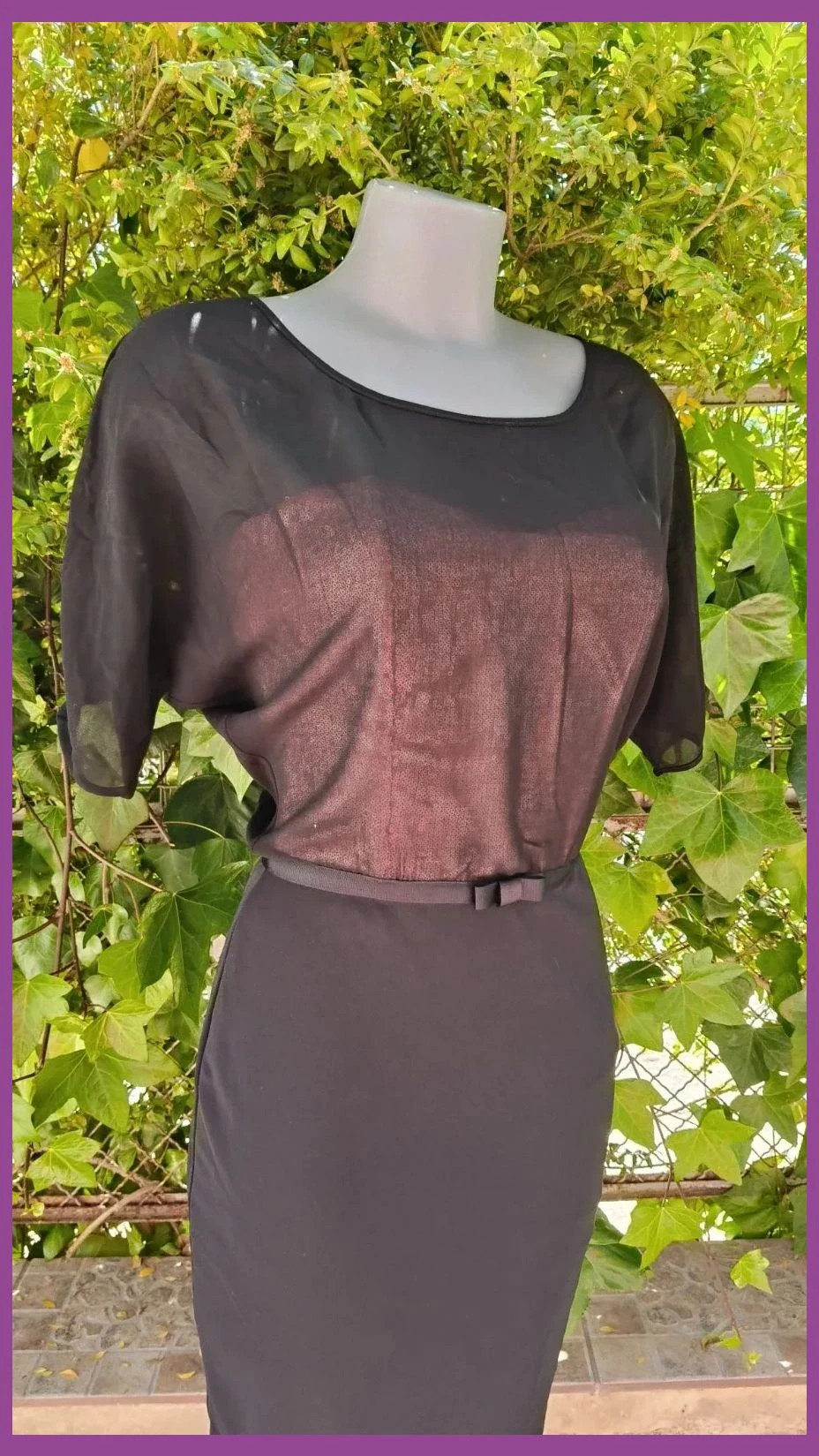 Vestido de Fiesta con Cuerpo de Lentejuelas Rosas y Capa de Gasa Integrada 🌈 – La Boutique – taille S / 36 / 8 3