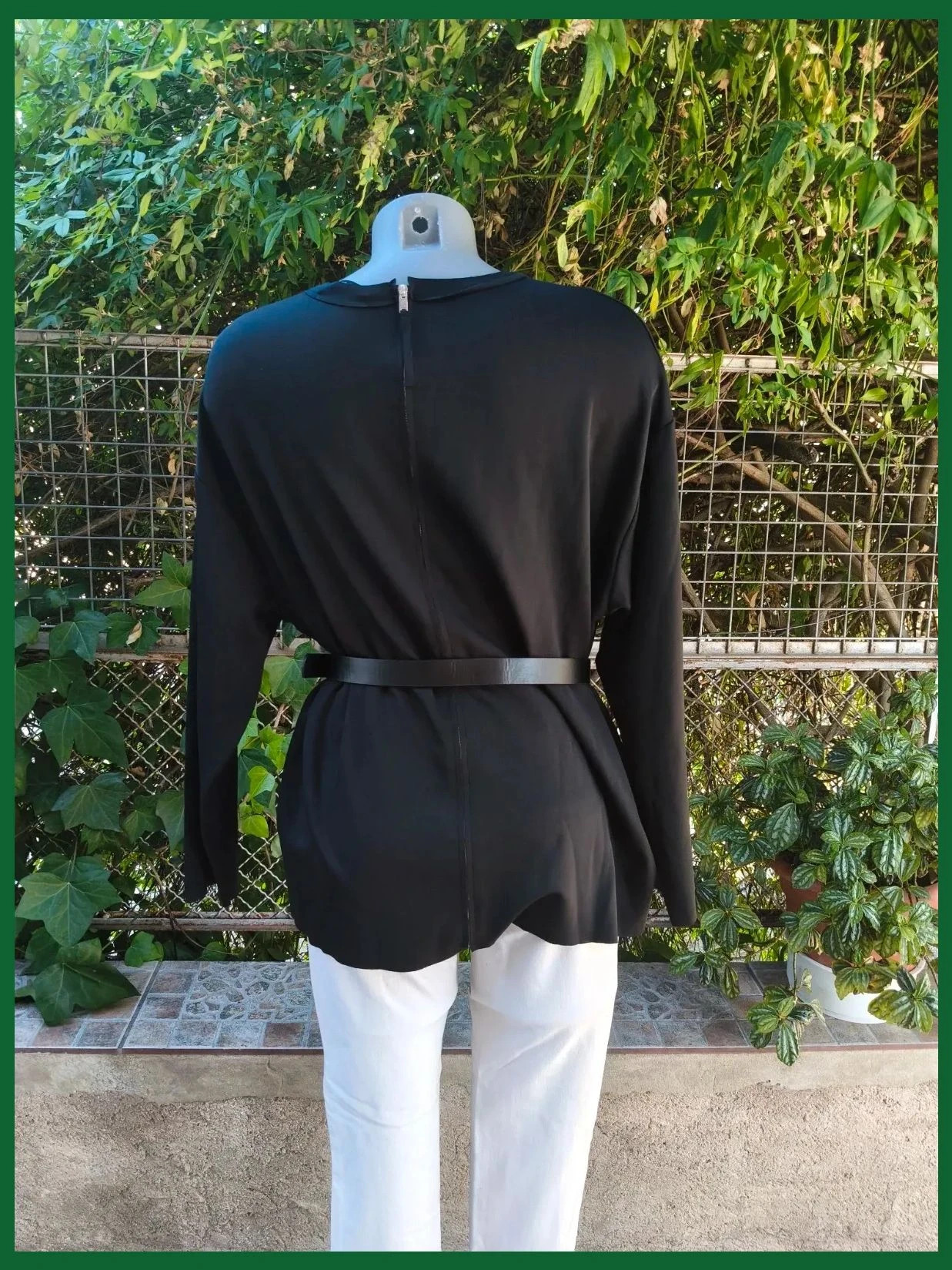 Blusa negra Zara S manga larga cuello redondo 🖤 – Zara – taille S / 36 / 8 5