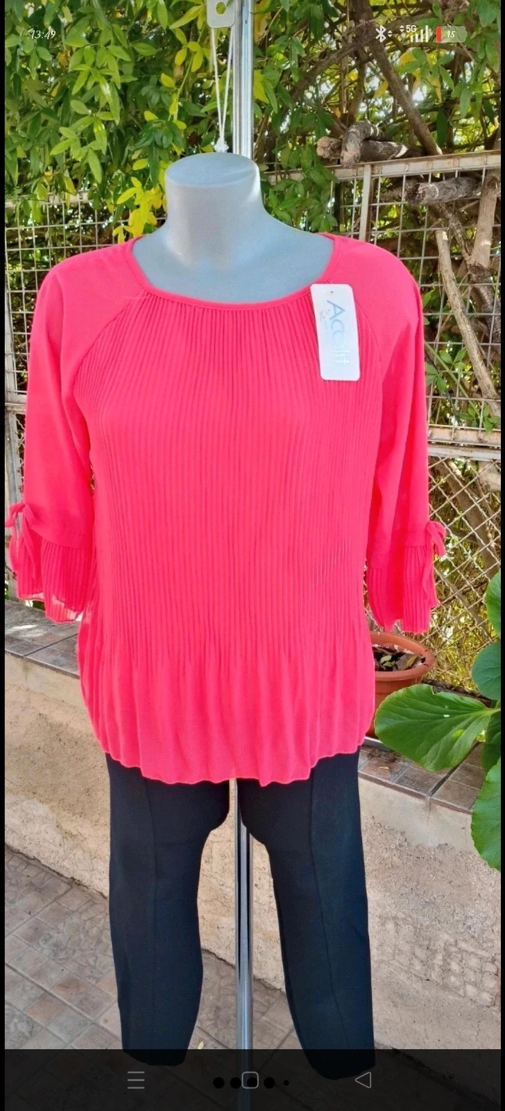Blusa plisada fucsia elegante 🌈 – La Boutique – taille L / 40 / 12 2