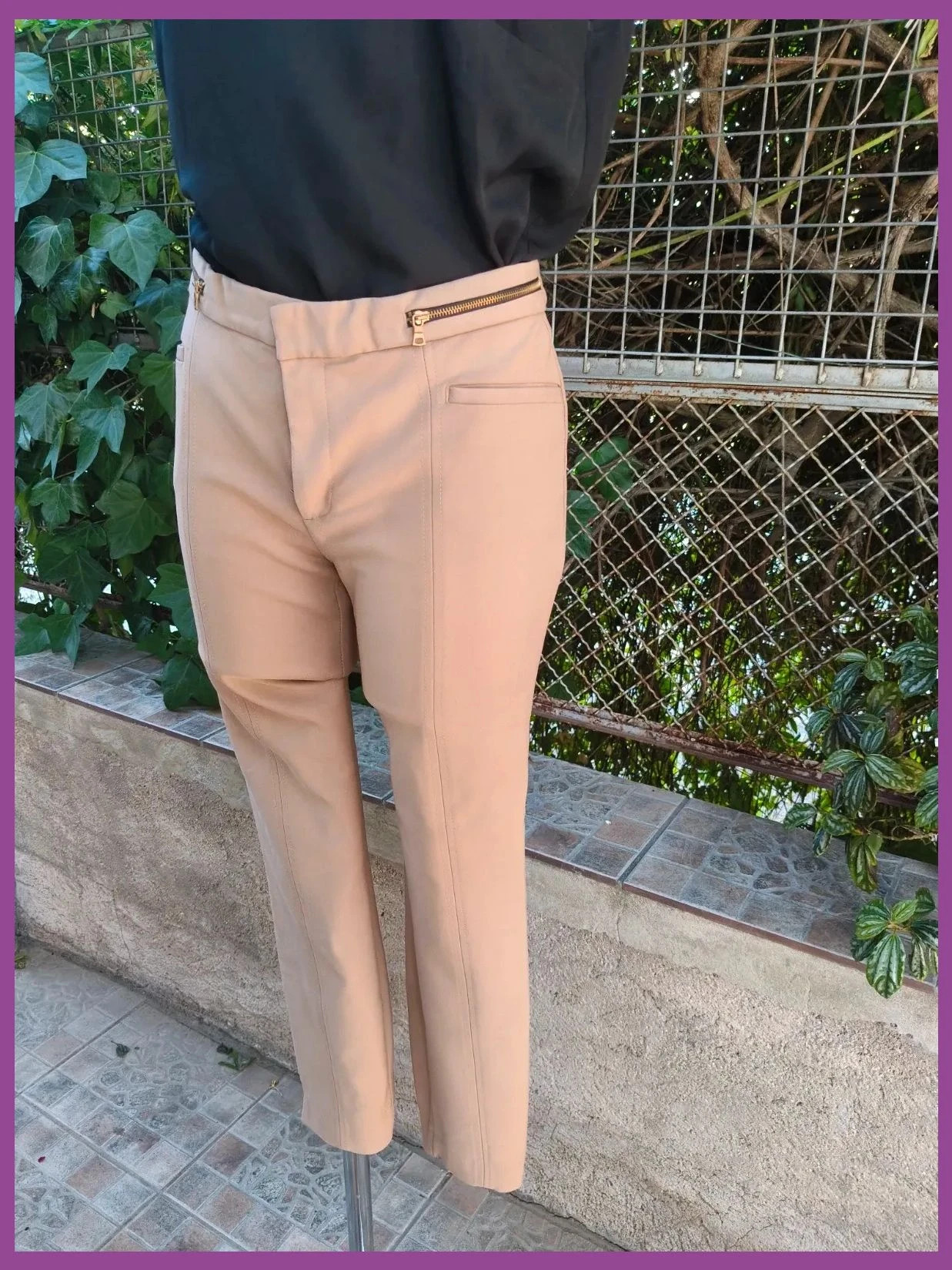 Pantalón de vestir Zara beige M 🌈 – Zara – taille M / 38 / 10 3