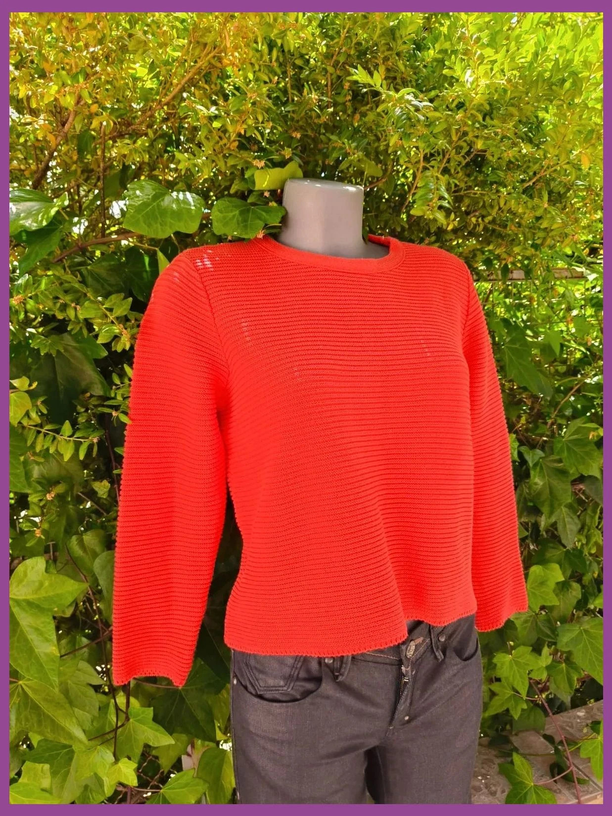 Jersey de Punto Rojo Coral - Les Ateliers Clamartois 🌈 – les ateliers clamartois – taille M / 38 / 10 2