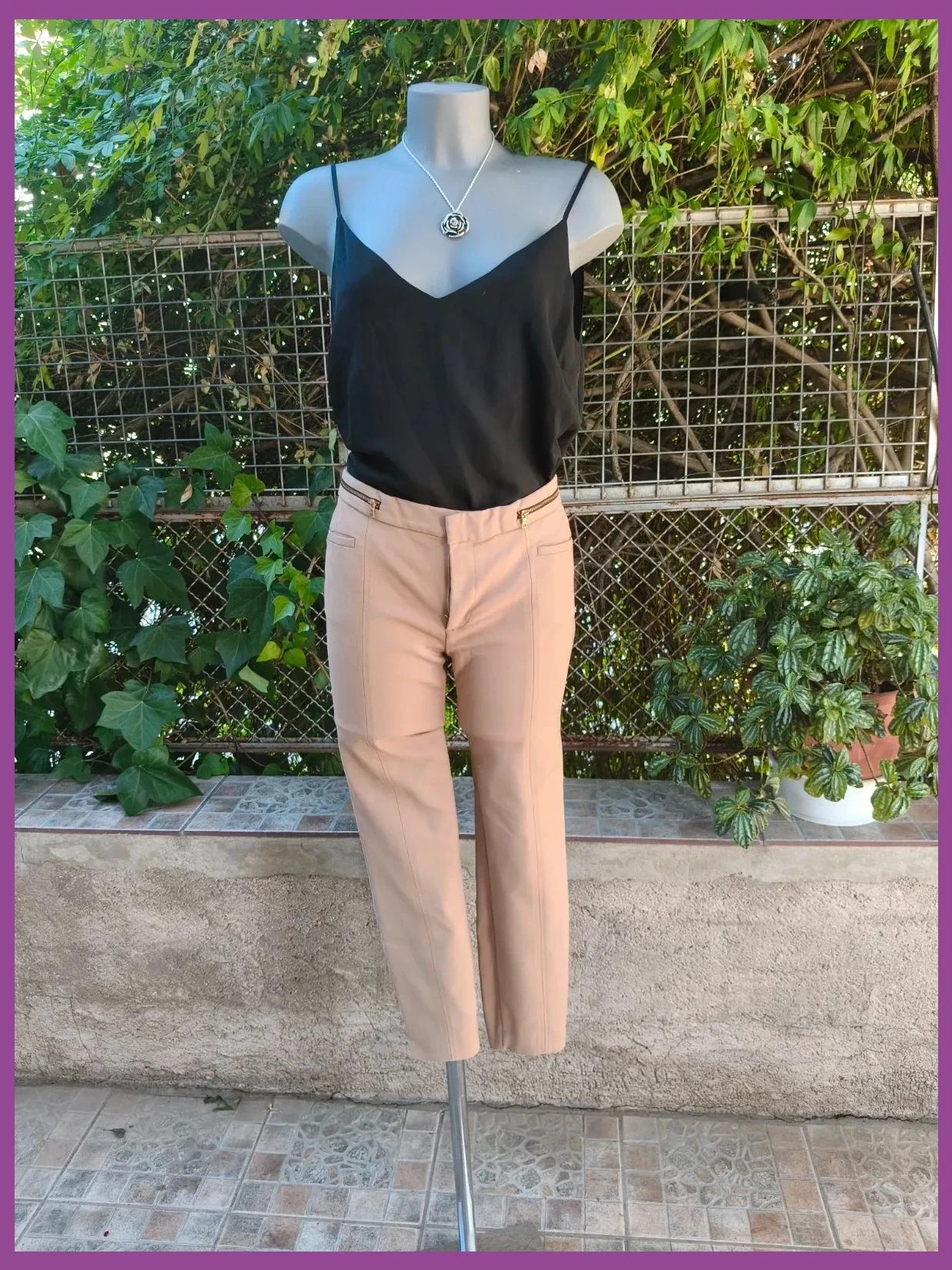 Pantalón de vestir Zara beige M 🌈 – Zara – taille M / 38 / 10