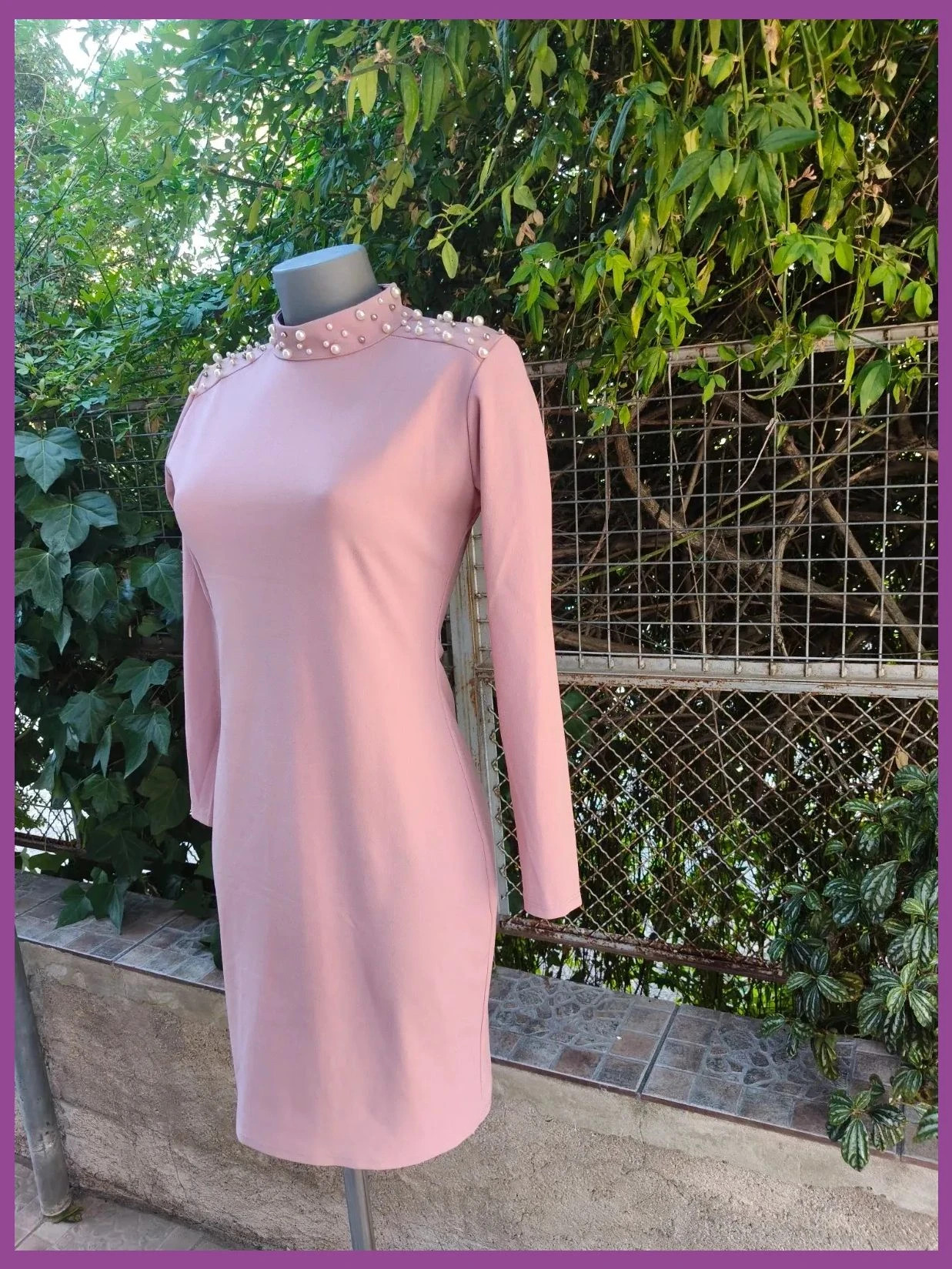 Vestido corto rosa con perlas 🌈 – La Boutique – taille M / 38 / 10 3