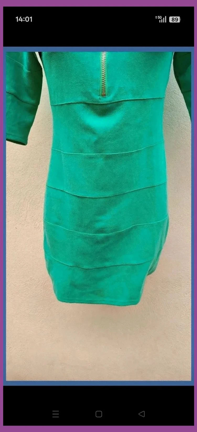 Vestido Ajustado verde Bonabella Talla M/L con Cremallera y Relieve 🌈 – Bonabella – taille M / 38 / 10 3