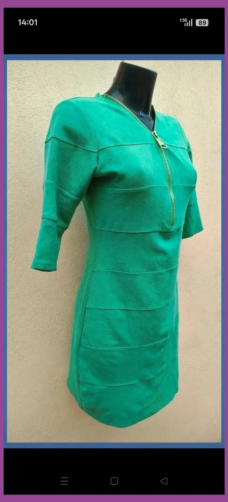 Vestido Ajustado verde Bonabella Talla M/L con Cremallera y Relieve 🌈 – Bonabella – taille M / 38 / 10 4