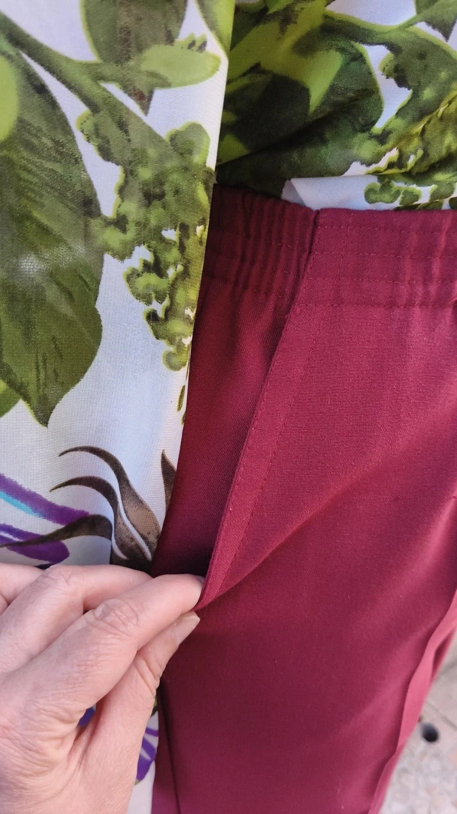 Pantalón Recto Granate - Talla 42 (Vagarro) 🌈 – vagarro – taille XL / 42 / 14 4