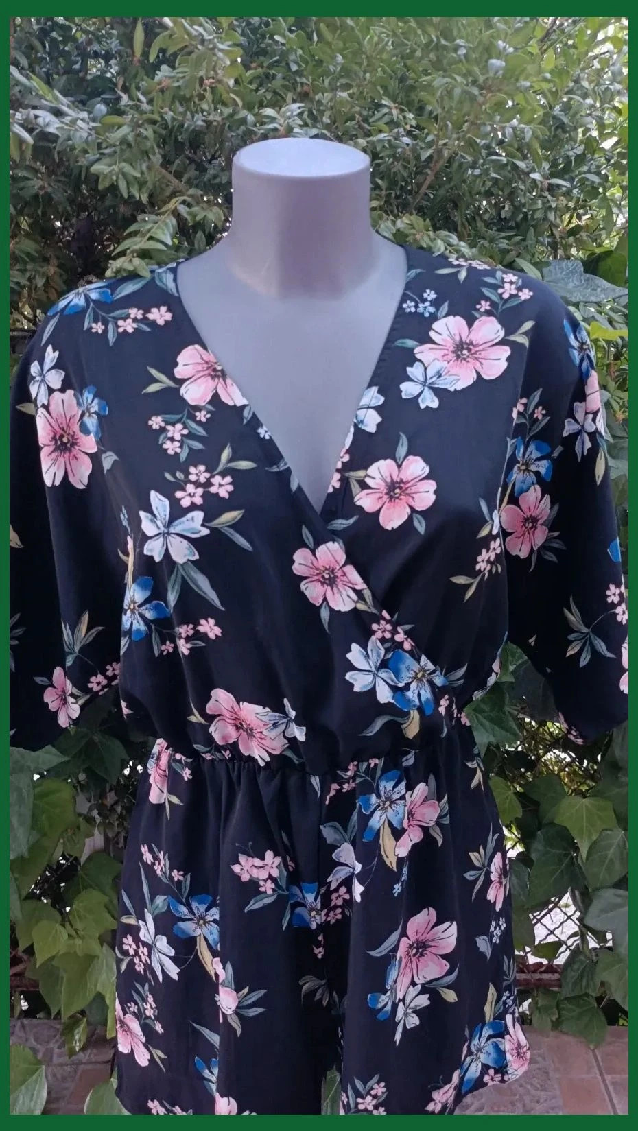 Mono corto floral negro - Jennyfer (Talla M) 🌈 – Jennyfer – taille M / 38 / 10 4