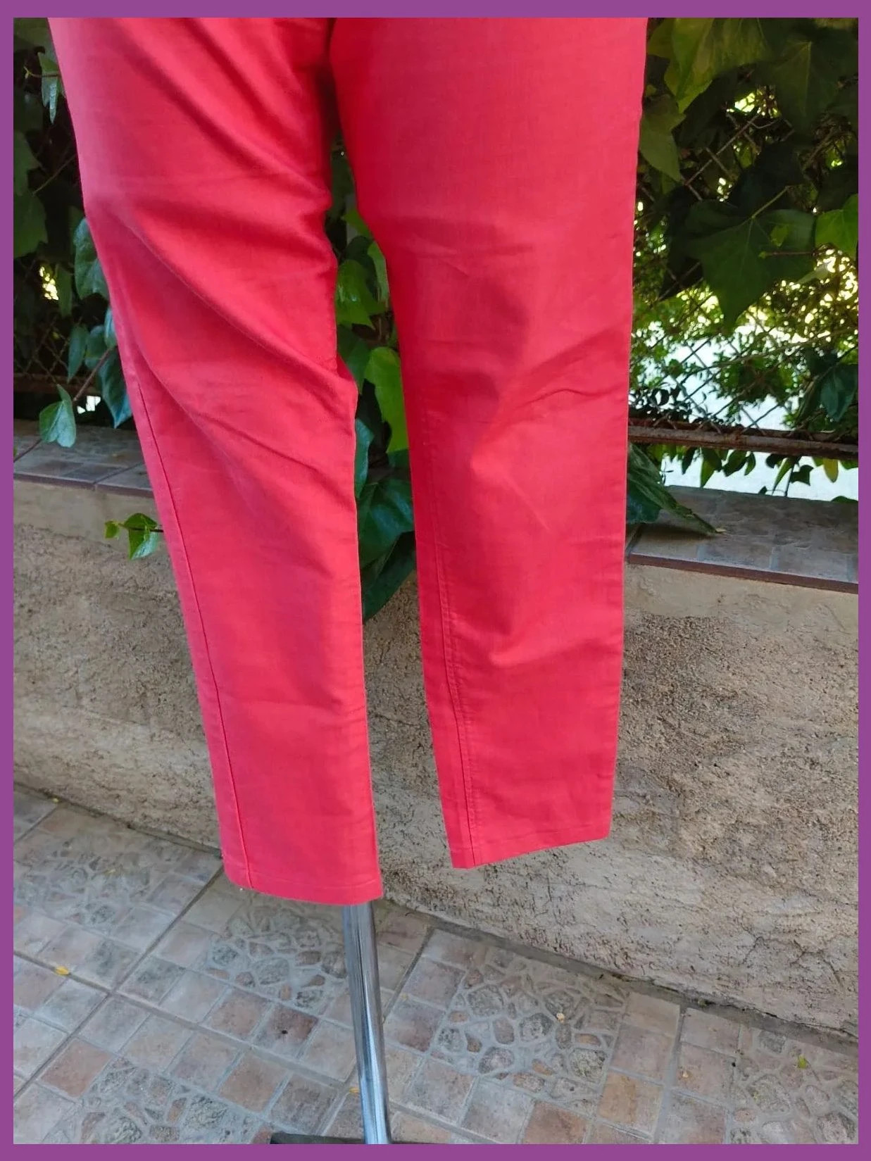 Pantalón Recto Coral / Rosa Intenso - Talla 40 🌈 – Walk And Talk – taille L / 40 / 12 5