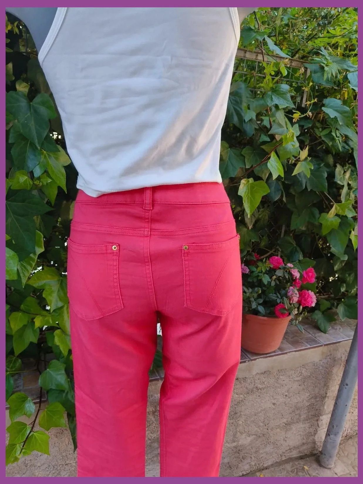 Pantalón Recto Coral / Rosa Intenso - Talla 40 🌈 – Walk And Talk – taille L / 40 / 12 3