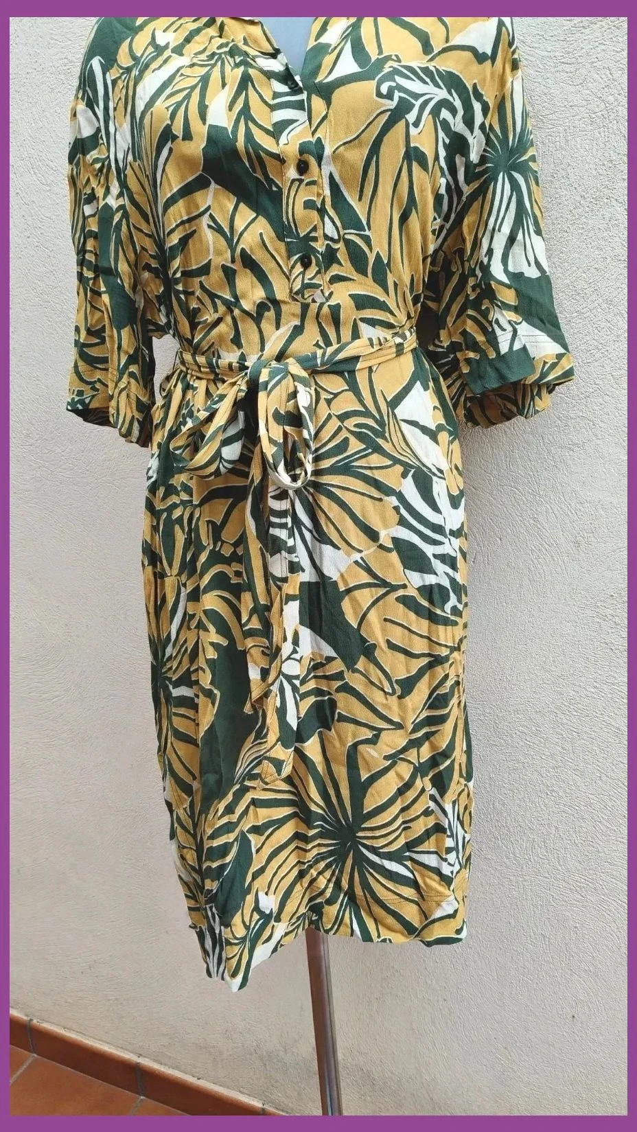Vestido Camisero Estampado Tropical - Woman El Corte Inglés 🌈 – El Corte Inglés – taille M / 38 / 10 3