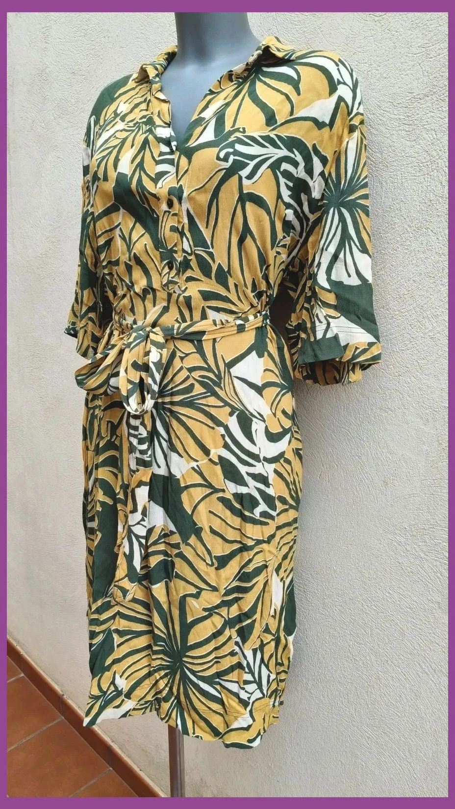 Vestido Camisero Estampado Tropical - Woman El Corte Inglés 🌈 – El Corte Inglés – taille M / 38 / 10 4