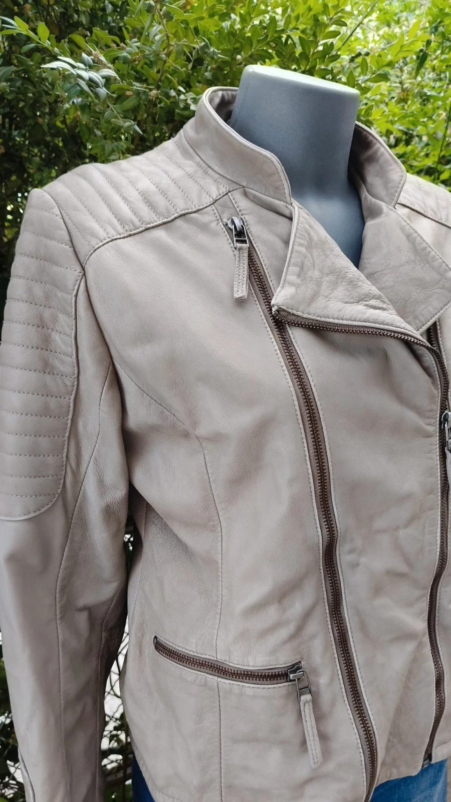 Chaqueta Biker de Piel Nappa - Change by White Label 🌈 – Vintage Boutique – taille L / 40 / 12 4
