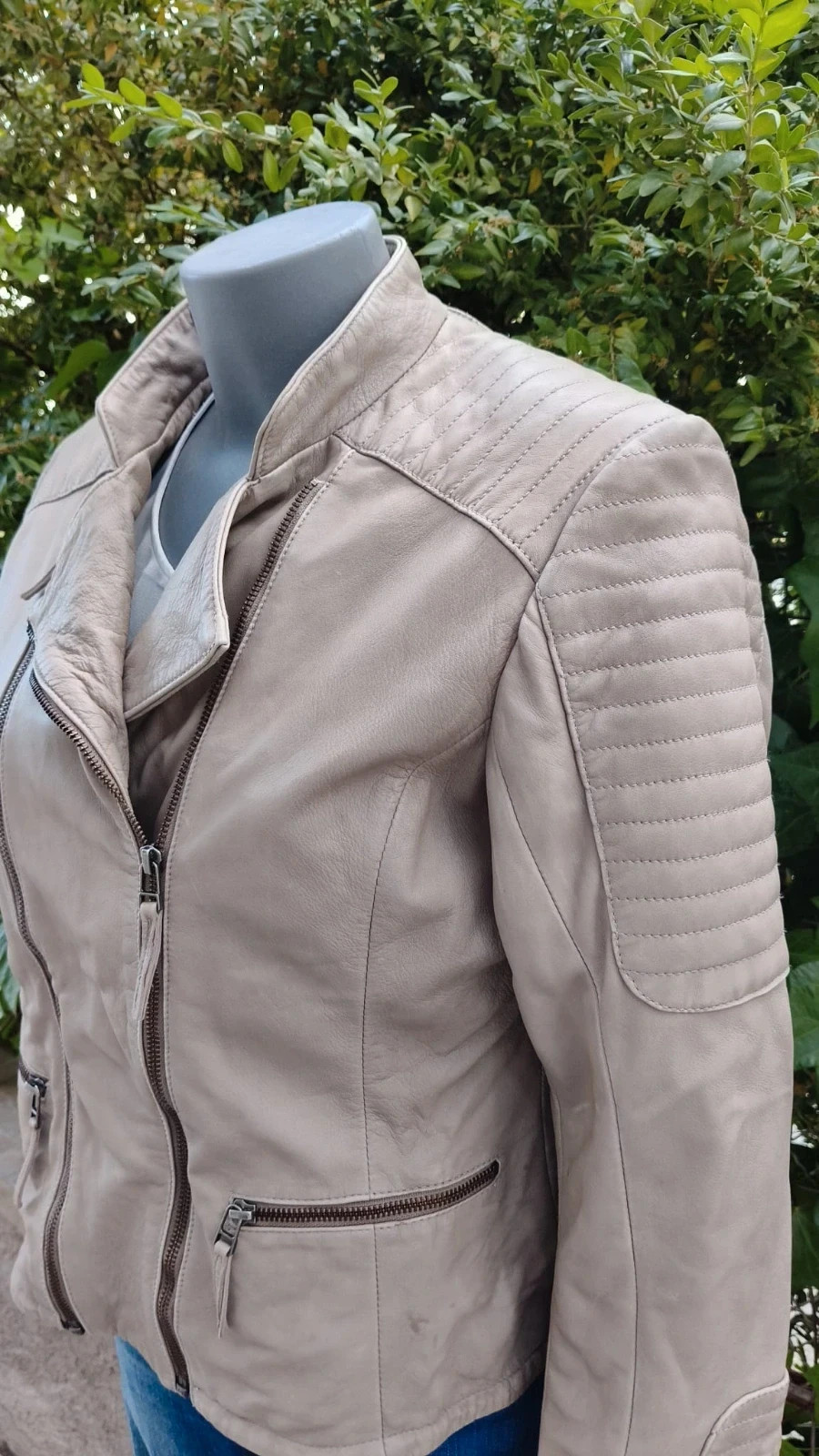 Chaqueta Biker de Piel Nappa - Change by White Label 🌈 – Vintage Boutique – taille L / 40 / 12 5