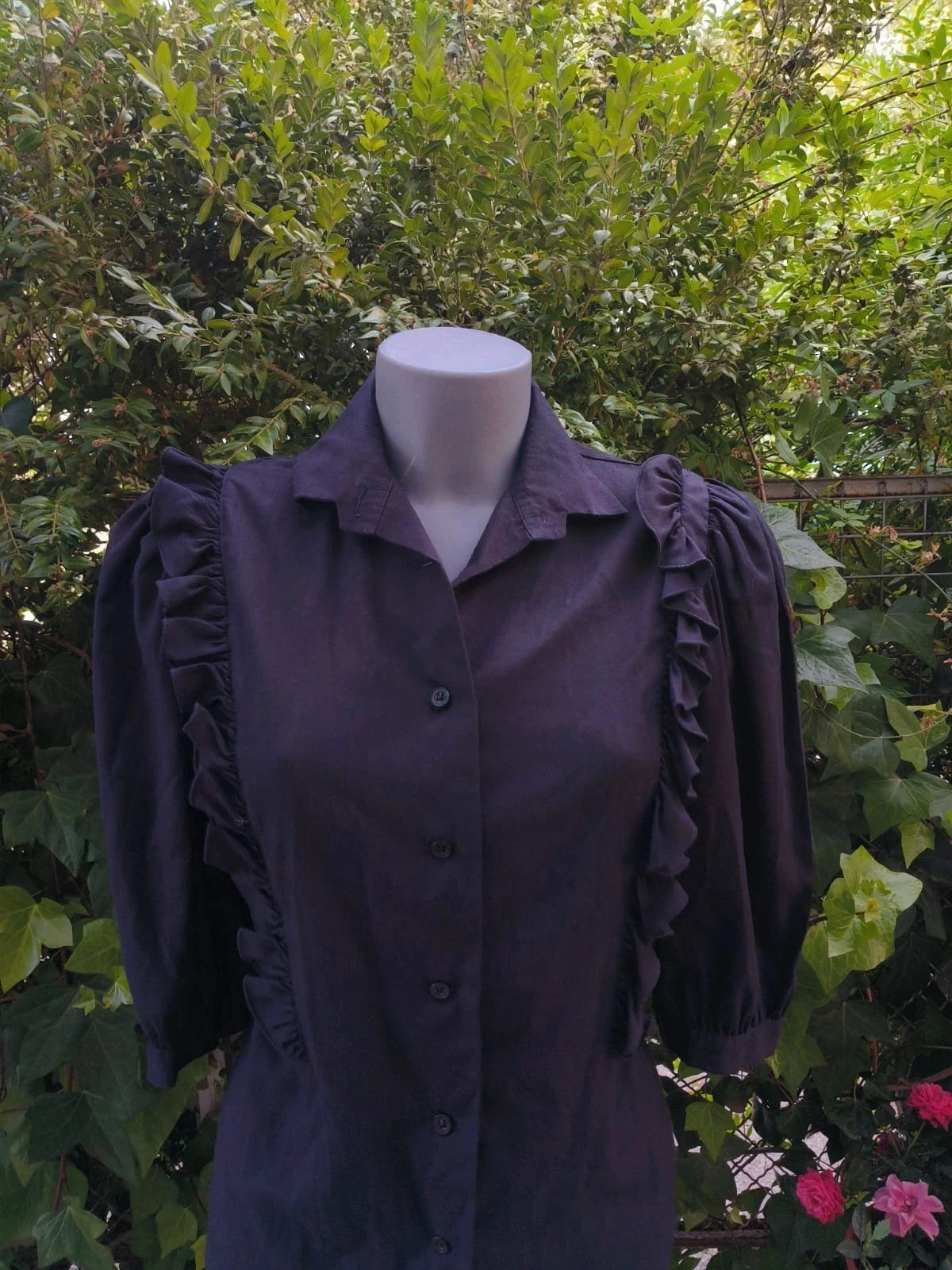 Camisa negra estilo gótico 🌈 – Gotic – taille M / 38 / 10 4
