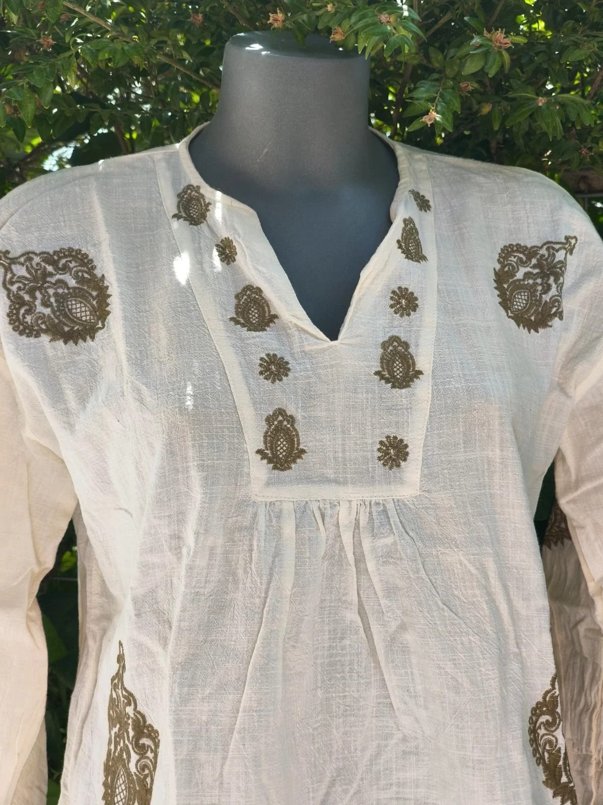 Blusa Túnica Boho con Bordados Étnicos – Talla M 🌈 – Boutique Bohéme – taille M / 38 / 10 4