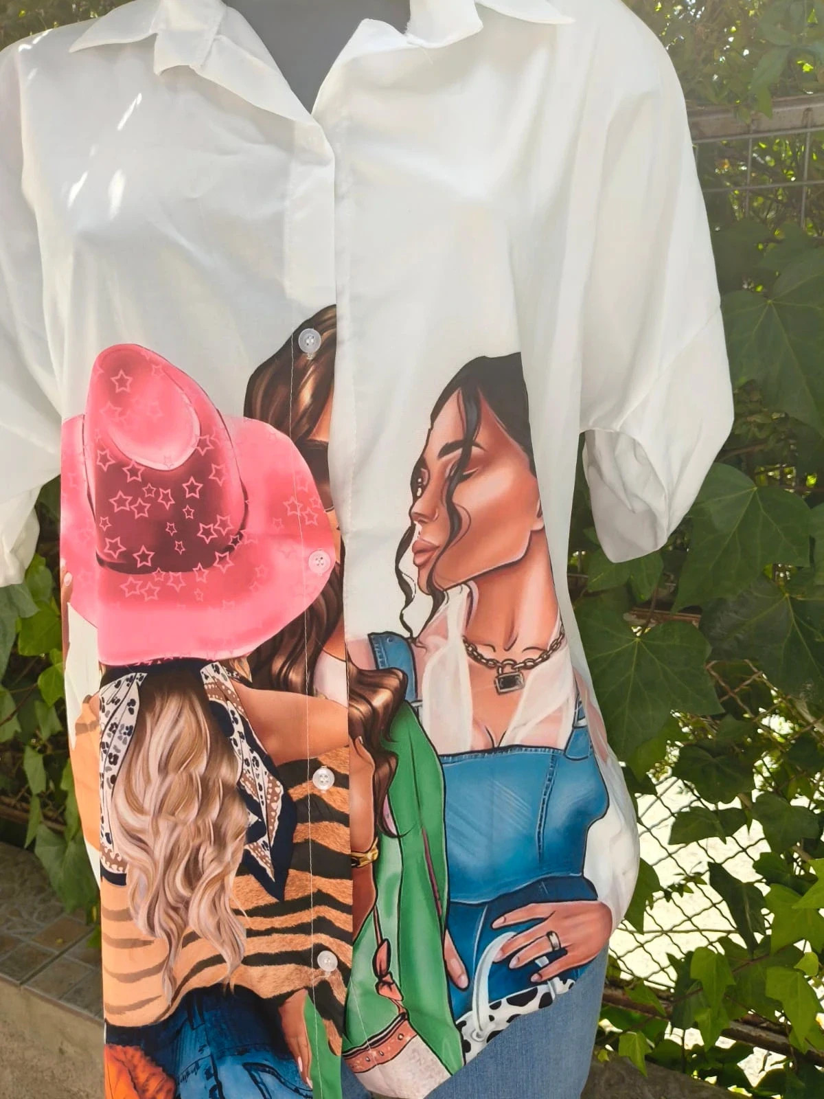 Camisa Blanca con Estampado Gráfico - KOKER 🌈 – KOKER – taille Taille unique 5