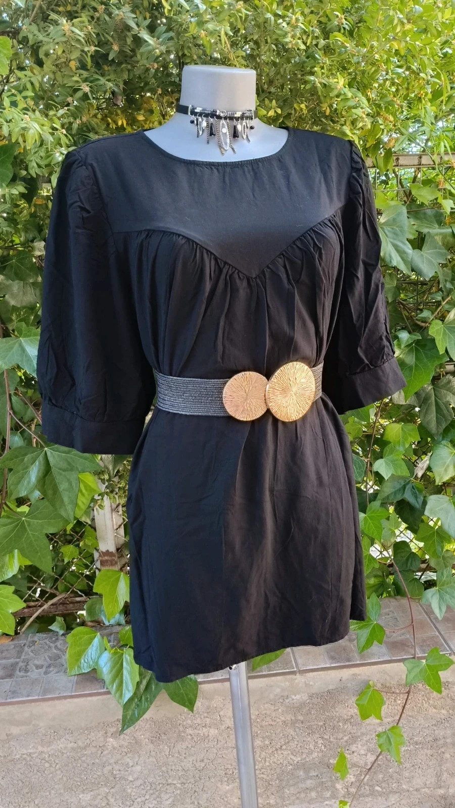 Blusa negra estilo túnica / Zizzi (Talla L) 🌈 – Zizzi – taille L / 40 / 12 2