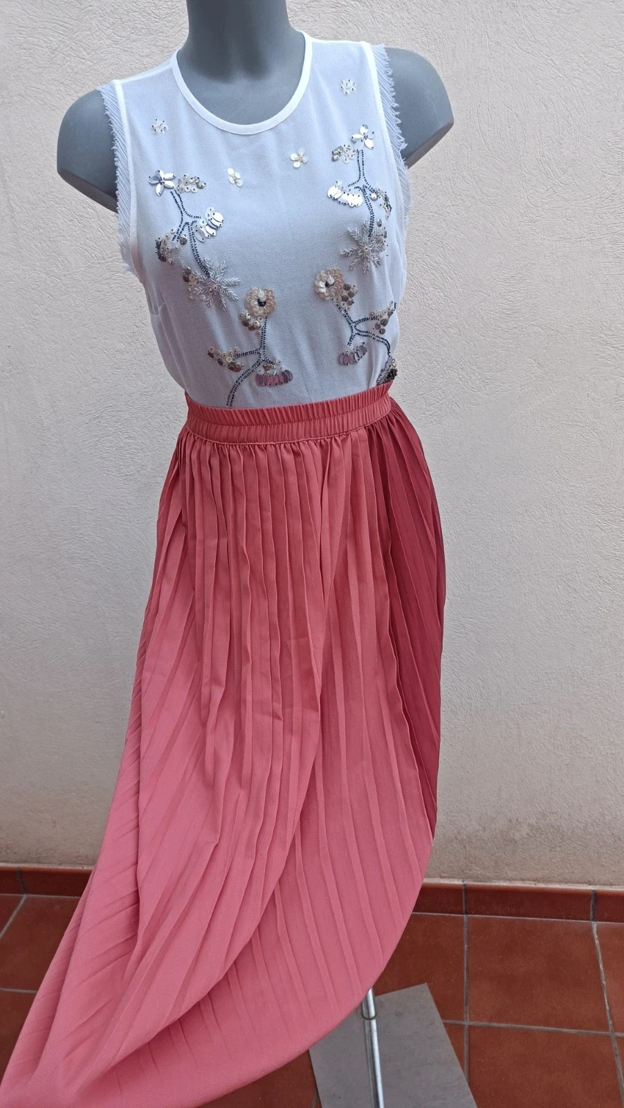 Falda MIDI plisada Ichi 🌈 – ICHI – taille M / 38 / 10 2